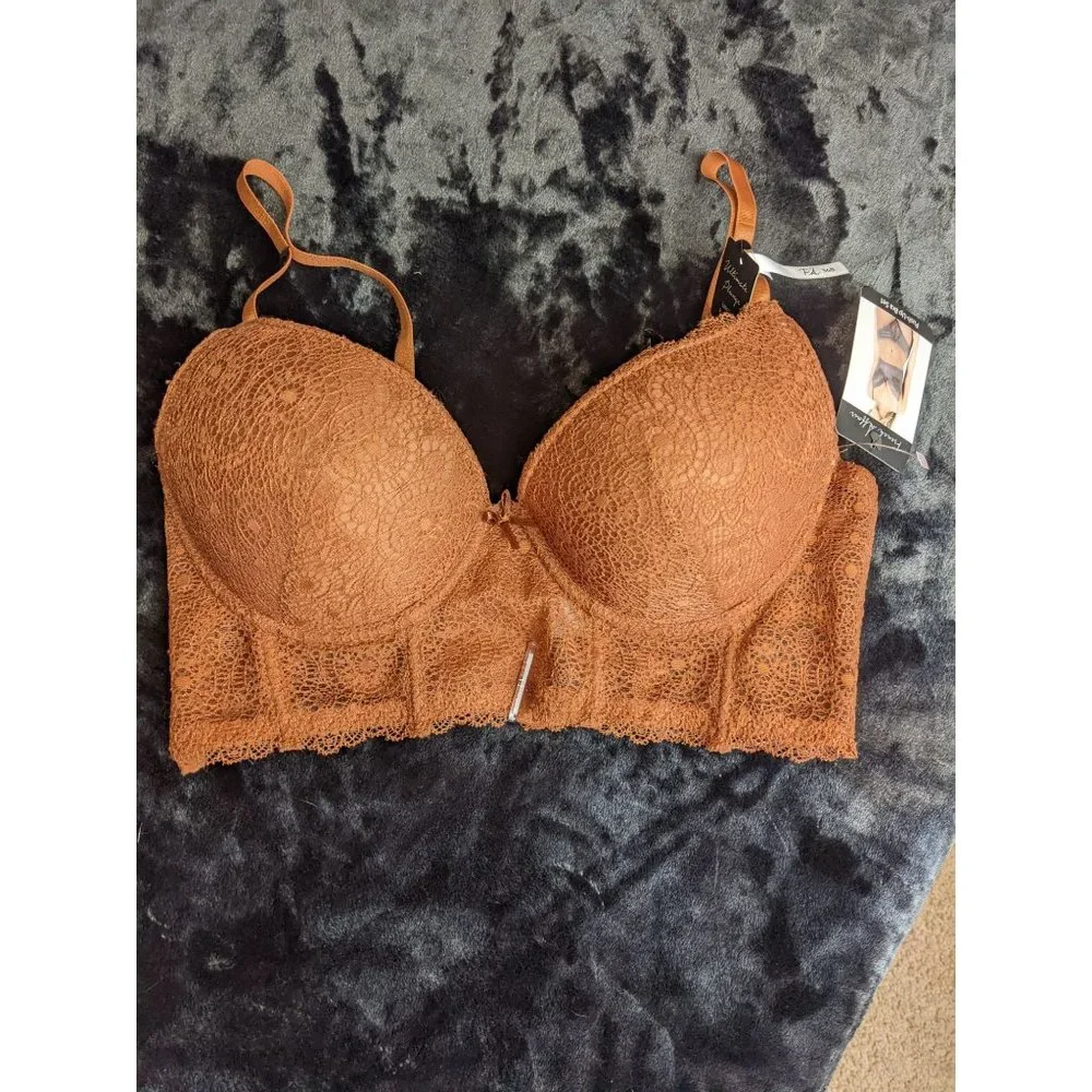 FRENCH AFFAIR BROWN PUSH UP BRA SET - Picture 5 of 10